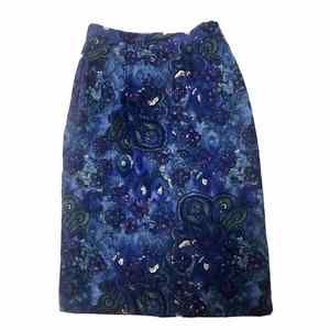 VINTAGE Collections by Michelle Stuart Skirt 100% Silk Purple and Blue Size 4